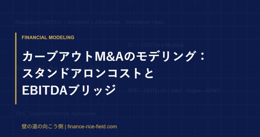 カーブアウトM&Aのモデリング:スタンドアロンコストとEBITDAブリッジ