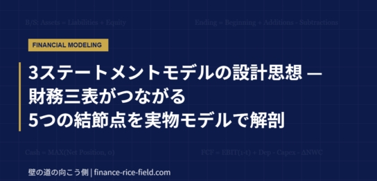 3ステートメントモデルの設計思想 財務三表がつながる5つの結節点