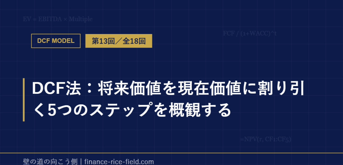DCF法：将来価値を現在価値に割り引く5つのステップを概観する
