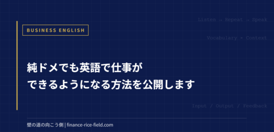 純ドメでも英語で仕事ができるようになる方法を公開します
